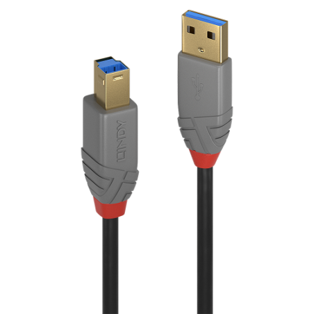 36585-Lindy 36741 cable USB USB 3.2 Gen 1 (3.1 Gen 1) 1 m USB A USB B Negro