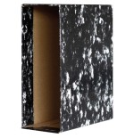 3660-FUNDA ARCHIVADOR JASPEADO  ECOCLASSIC NEGRO FOLIO NATURAL LOMO ANCHO 295X355X86 GRAFOPLAS 7170000