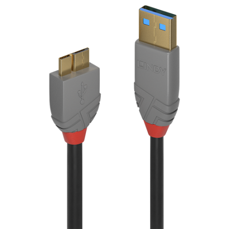 36617-Lindy 36768 cable USB USB 3.2 Gen 1 (3.1 Gen 1) 3 m USB A Micro-USB B Negro