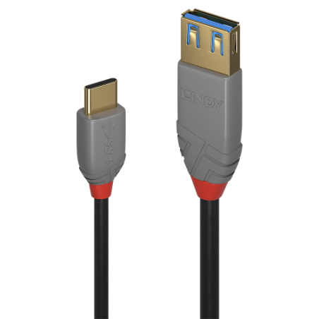 36653-Lindy 36895 cable USB USB 3.2 Gen 2 (3.1 Gen 2) 0,15 m USB C USB A Negro