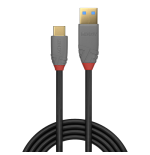 36668-Lindy 36910 cable USB 0,5 m USB C USB A Negro, Gris