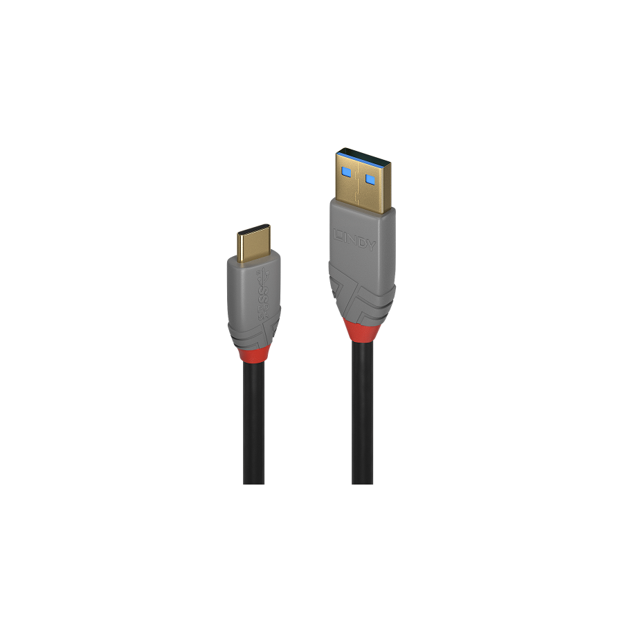 36669-Lindy 36911 cable USB 1 m USB C USB A Negro, Gris
