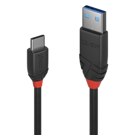 36677-Lindy 36915 cable USB USB 3.2 Gen 1 (3.1 Gen 1) 0,5 m USB A USB C Negro