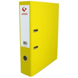 3669-ARCHIVADOR PALANCA 65 COLOR AMARILLO FOLIO LOMO ANCHO 290X350X75 GRAFOPLAS 17279560