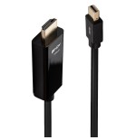 36695-Lindy 36926 adaptador de cable de video 1 m HDMI tipo A (Estandar) Mini DisplayPort Negro