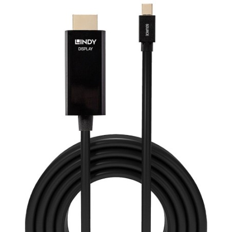 36698-Lindy 36927 adaptador de cable de video DisplayPort HDMI tipo A (Estandar) Negro