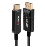 36843-Lindy 38493 adaptador de cable de video 40 m DisplayPort HDMI tipo A (Estandar) Negro