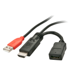 36916-Lindy 41080 Adaptador grafico USB Negro, Rojo