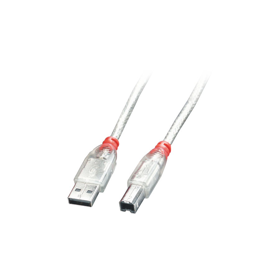 36968-Lindy 41750 cable USB USB 2.0 0,2 m USB A USB B Transparente