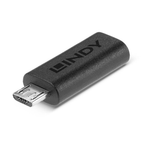 36987-Lindy 41903 cambiador de genero para cable USB Type C USB Type Micro-B Negro