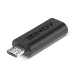36987-Lindy 41903 cambiador de genero para cable USB Type C USB Type Micro-B Negro
