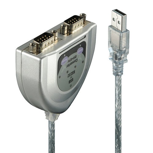 37008-Lindy 42889 cable de serie Plata 0,6 m USB tipo A DB-9