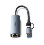 37036-Lindy 43415 hub de interfaz USB 3.2 Gen 2 (3.1 Gen 2) Type-C 5000 Mbit/s Gris