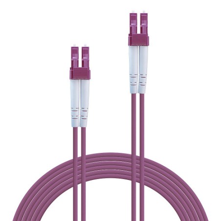 37139-Lindy 46345 Cable de fibra optica e InfiniBand 15 m LC Rosa
