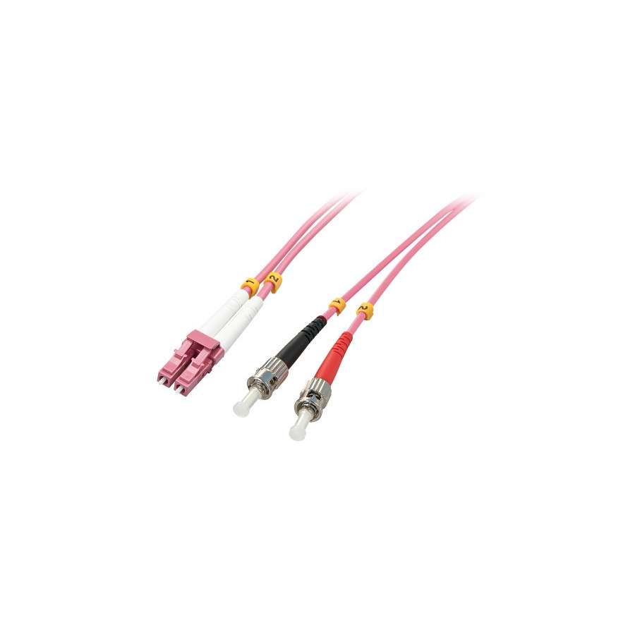 37145-Lindy 46353 Cable de fibra optica e InfiniBand 5 m LC ST Rosa