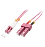 37152-Lindy 46364 Cable de fibra optica e InfiniBand 10 m LC SC Rosa