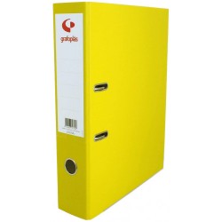 3716-ARCHIVADOR PALANCA 45 COLOR AMARILLO FOLIO LOMO ESTRECHO 290X350X55 GRAFOPLAS 17279360