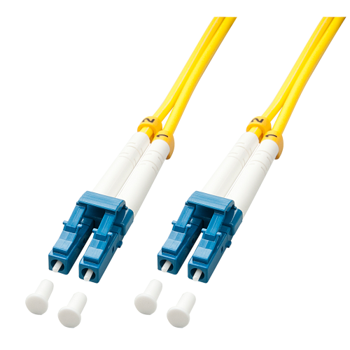 37557-Lindy 47453 Cable de fibra optica e InfiniBand 5 m LC Azul, Blanco, Amarillo