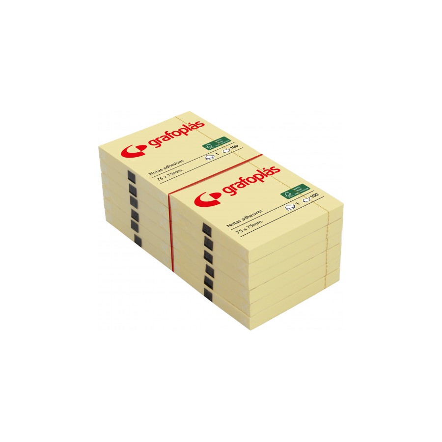 3788-BLOC 100 NOTAS ADHESIVAS 75X125MM AMARILLAS GRAFOPLAS 65205560