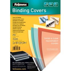 381-PACK 100 PORTADAS PVC TRANSPARENTE CRISTAL 180 MICRAS A4 FELLOWES 5375901
