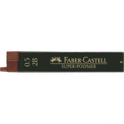 ESTUCHE 12 MINAS 05MM SUPER POLIMERAS 2B FABER CASTELL 120502