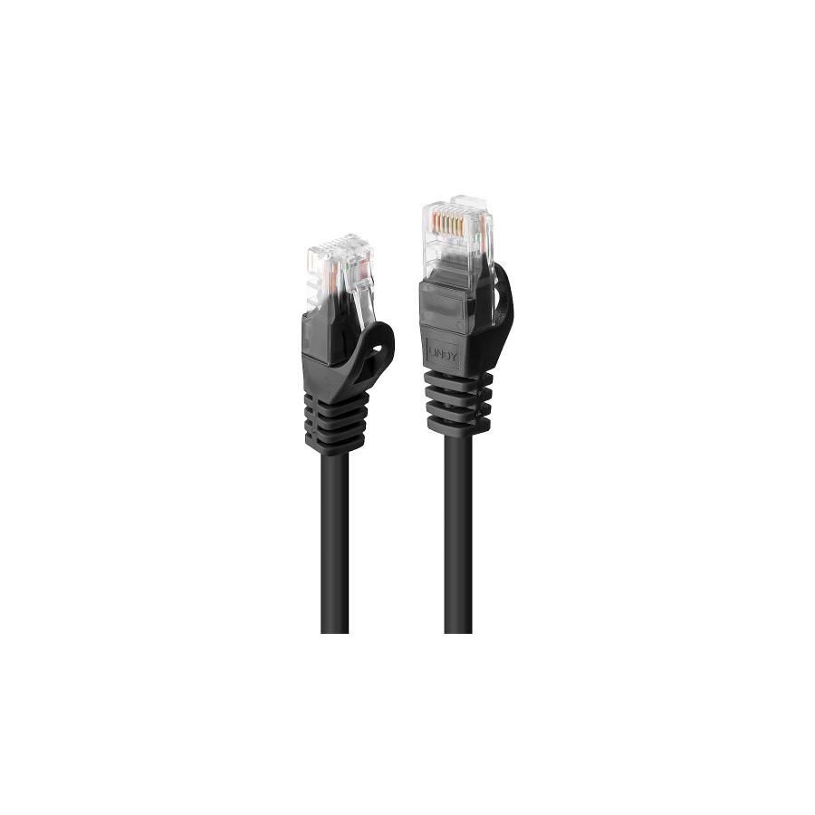 38263-Lindy 48192 cable de red Negro 1 m Cat6 U/UTP (UTP)