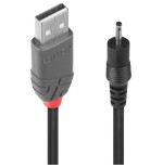 38313-Lindy 70265 cable de transmision Negro 1,5 m USB A EIAJ-01 (2.5 mm, 0.7 mm)