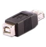 38323-Lindy 71228 cambiador de genero para cable USB A USB B Negro