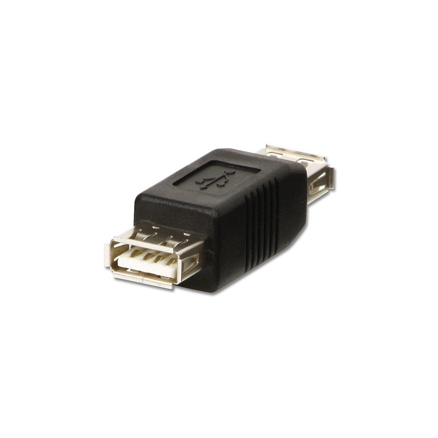 38324-Lindy 71230 cambiador de genero para cable USB A Negro