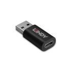38330-Lindy 71264 cambiador de genero para cable USB Type A USB Type C Negro