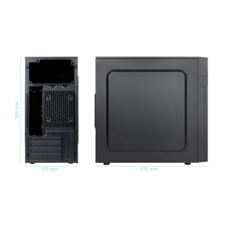 38402-TooQ Caja Minitorre Micro-ATX "ISOBOX ULTRA", Negra