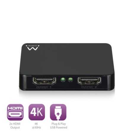3843-Ewent EW3720 divisor de video HDMI 2x HDMI