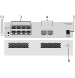 38460-HUAWEI S210-8LP2J (8*10/100/1000BASE-T PORTS (32W POE+), 2*2.5GE SFP PORTS, WITH 1*AC POWER ADAPTER, FANLESS)"