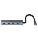 38511-Lindy 43414 hub de interfaz USB 3.2 Gen 2 (3.1 Gen 2) Type-C 10000 Mbit/s Gris