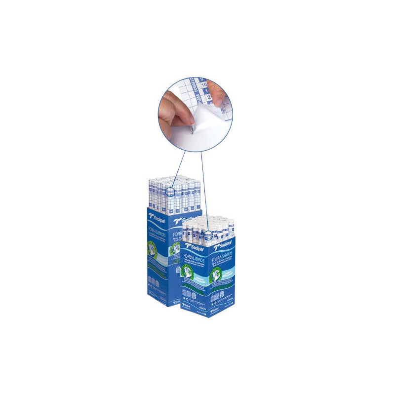 3860-FORRO DE LIBROS 80 MICRAS ADHESIVO REPOSICIONABLE 0,45 X 2 M SADIPAL 12876 3860-FORRO DE LIBROS 80 MICRAS ADHESIVO REPOSICIONABLE 0,45 X 2 M SADIPAL 12876