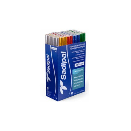 3867-ROLLO PAPEL CELOFAN SEMIPERFORADO HOJA 50X65 CM 30 GR. TRANSPARENTE SADIPAL 12508