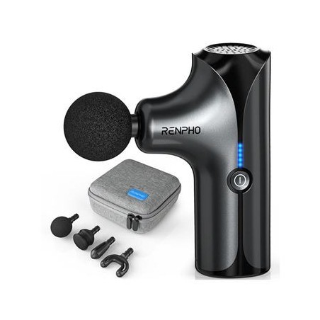 38699-RENPHO MINI - MASSAGE GUN - 4 HEADS - 5 SPEEDS - BLACK