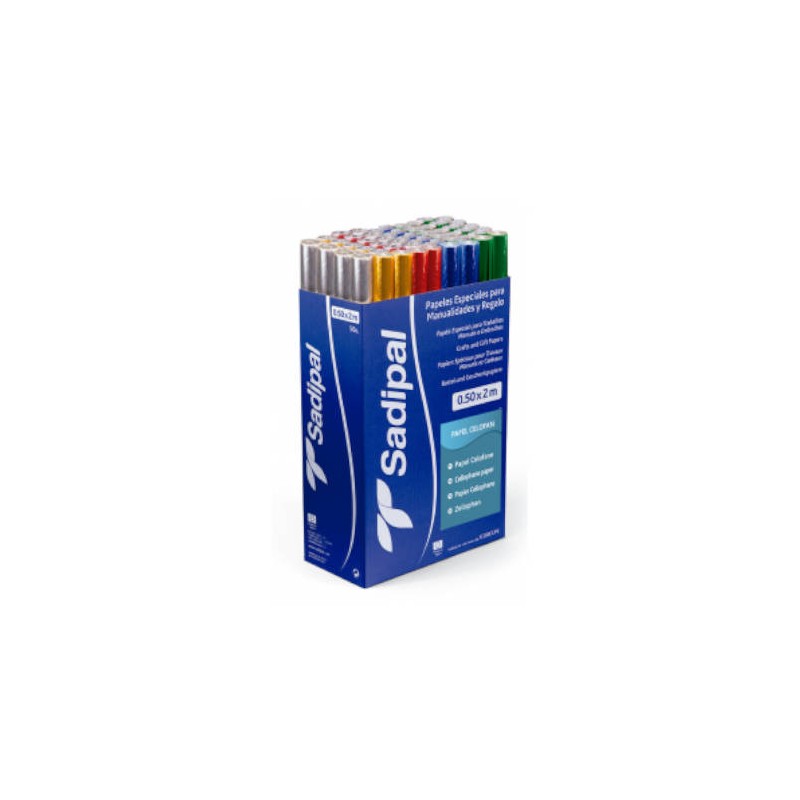 3870-ROLLO PAPEL CELOFAN SEMIPERFORADO HOJA 50X65 CM 30 GR. VERDE SADIPAL 12503