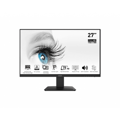 38766-MSI MONITOR PRO MP273 E14A. 27" IPS FLAT. 1920x1080 . 144HZ. NEGRO