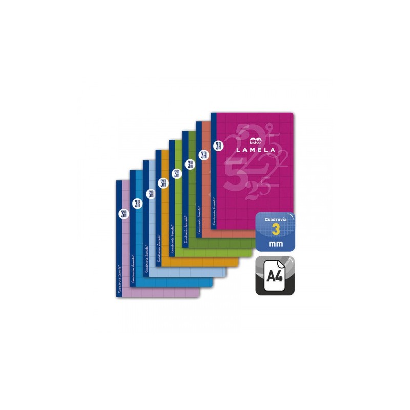 3878-LIBRETA CUBIERTA BASICA FORMATO A4 RAYADO 3 MM 50 HOJAS SURTIDOS LAMELA 06A4003 3878-LIBRETA CUBIERTA BASICA FORMATO A4 RAYADO 3 MM 50 HOJAS SURTIDOS LAMELA 06A4003