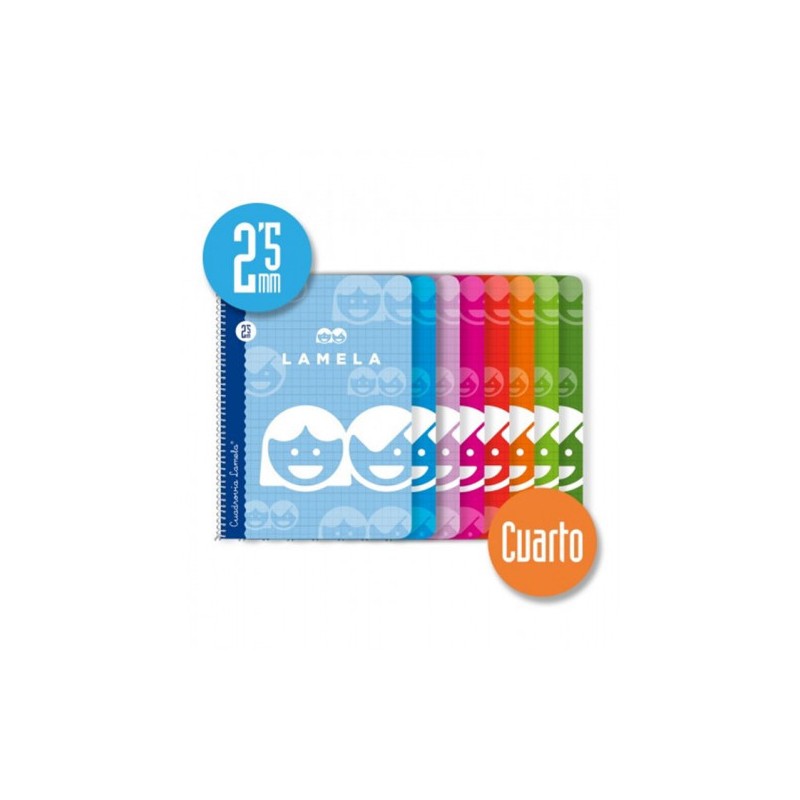 3880-CUADERNO BASICO FORMATO 4o 40 HOJAS RAYADO 2,5 MM SURTIDOS LAMELA 07002 3880-CUADERNO BASICO FORMATO 4o 40 HOJAS RAYADO 2,5 MM SURTIDOS LAMELA 07002