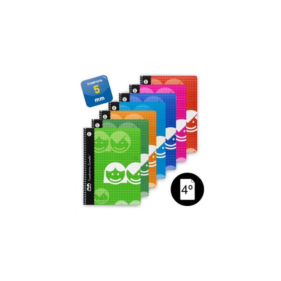 3883-CUADERNO BASICO FORMATO 4o 40 HOJAS RAYADO 5 MM SURTIDOS LAMELA 07005 3883-CUADERNO BASICO FORMATO 4o 40 HOJAS RAYADO 5 MM SURTIDOS LAMELA 07005