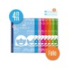 3885-CUADERNO BASICO FORMATO FOLIO 80 HOJAS RAYADO 4 MM SURTIDOS LAMELA 07F004