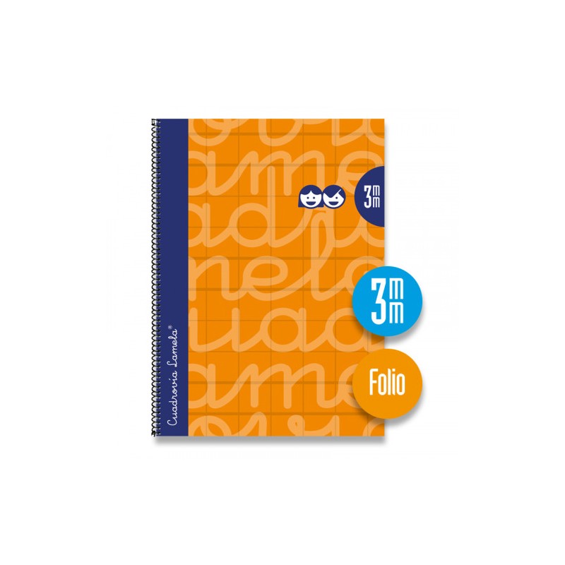 3890-CUADERNO FOLIO FORRADO RAYADO 3 MM NARANJA LAMELA 7FTE003N 3890-CUADERNO FOLIO FORRADO RAYADO 3 MM NARANJA LAMELA 7FTE003N