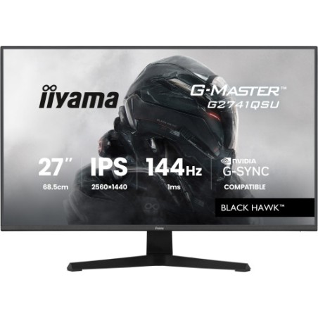 38904-MONITOR IIYAMA 27 PULGADAS RESOLUCION WQHD (2560X1440), PANEL IPS, 1 MS (MPRT), 75 HZ, BRILLO 250, CONTRASTE 1000: