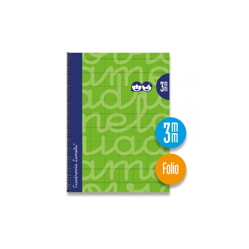 3892-CUADERNO FOLIO FORRADO RAYADO 3 MM VERDE LAMELA 7FTE003V 3892-CUADERNO FOLIO FORRADO RAYADO 3 MM VERDE LAMELA 7FTE003V