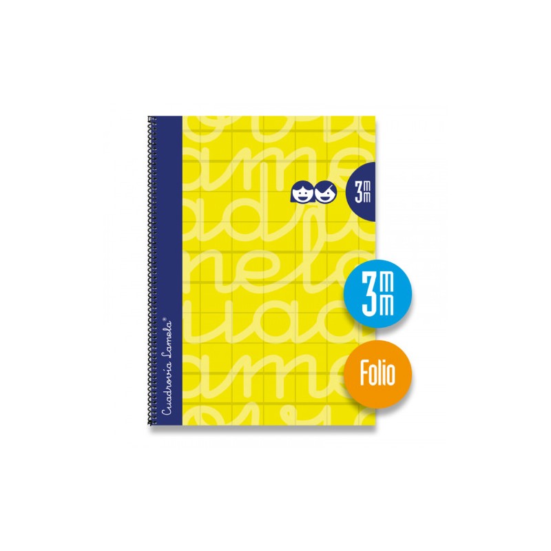 3893-CUADERNO FOLIO FORRADO RAYADO 3 MM AMARILLO LAMELA 7FTE03AM 3893-CUADERNO FOLIO FORRADO RAYADO 3 MM AMARILLO LAMELA 7FTE03AM