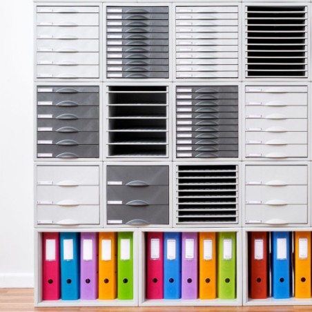 38930-MODULO ARCHISYSTEM DE 3 CAJONES 356X316X303 MM GRIS ARCHIVO 2000 8403C GS