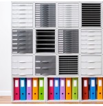 38930-MODULO ARCHISYSTEM DE 3 CAJONES 356X316X303 MM GRIS ARCHIVO 2000 8403C GS