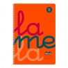 3896-CUADERNO FOLIO PLASTIC RAYADO 3 MM 80 HOJAS 90 GRS NARANJA LAMELA 7FTP003N